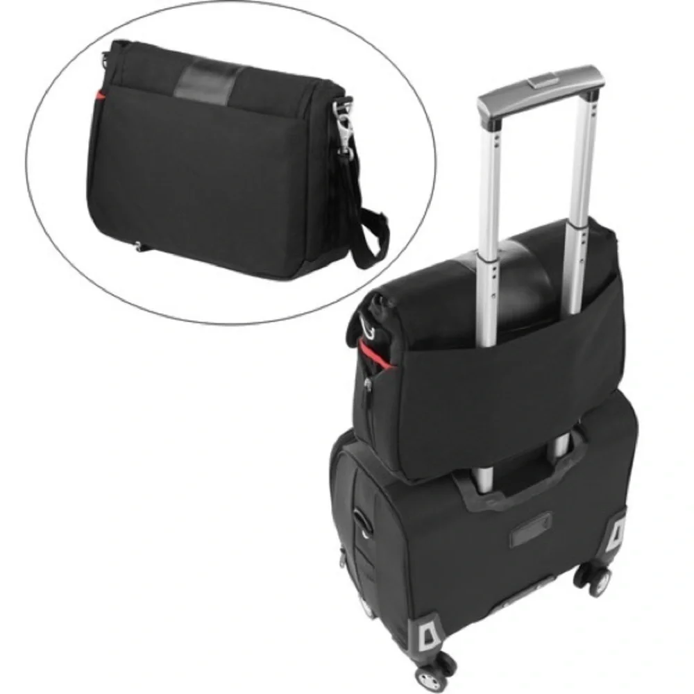 Ruggard Red Series Scarlet Tech Messenger Bag black and red